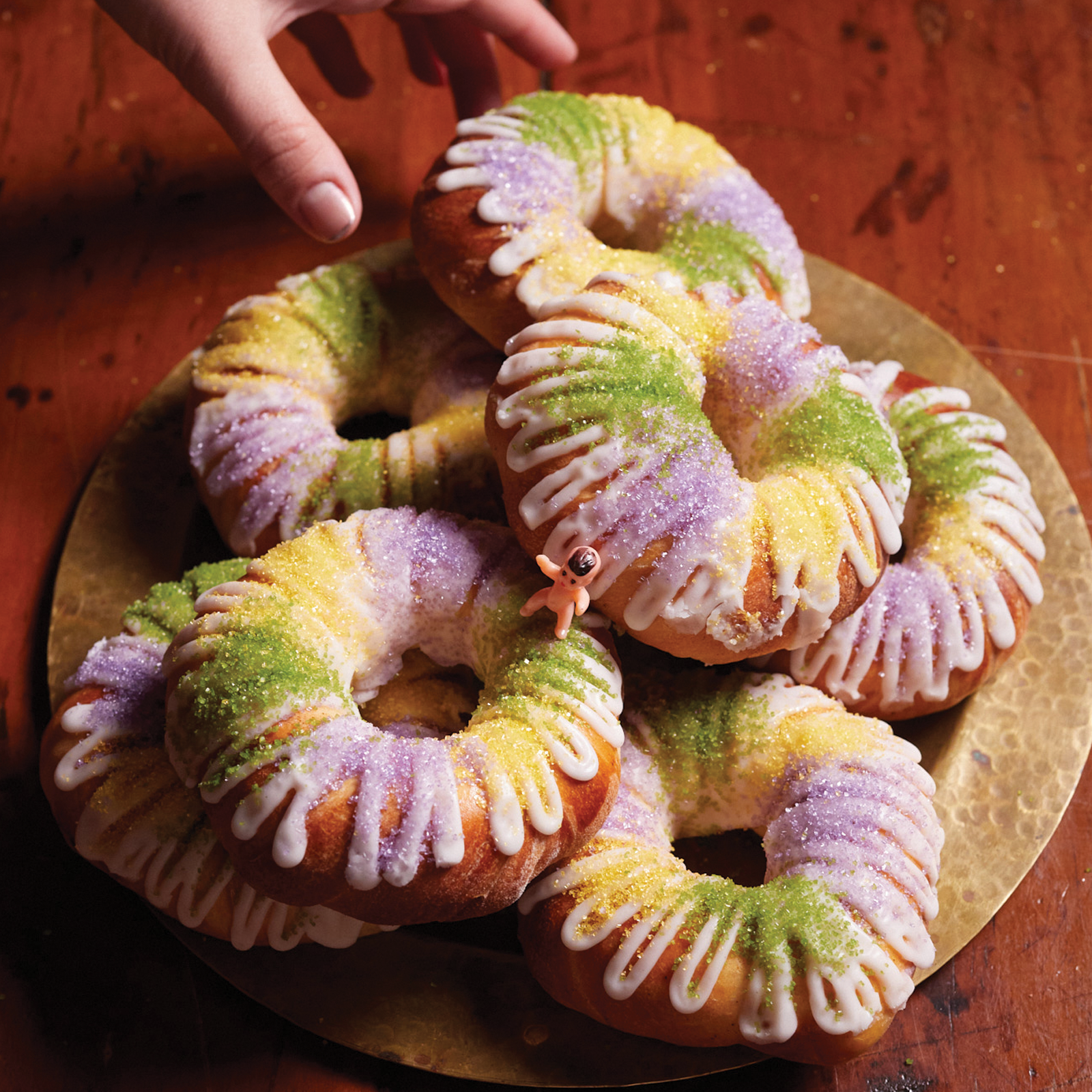 Mini King Cakes with baby