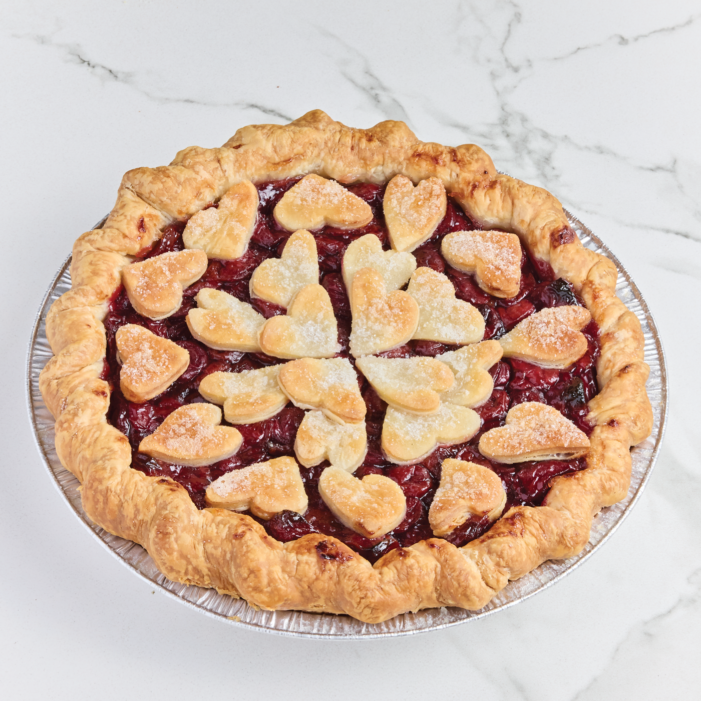 9" Cherry Heart Pie