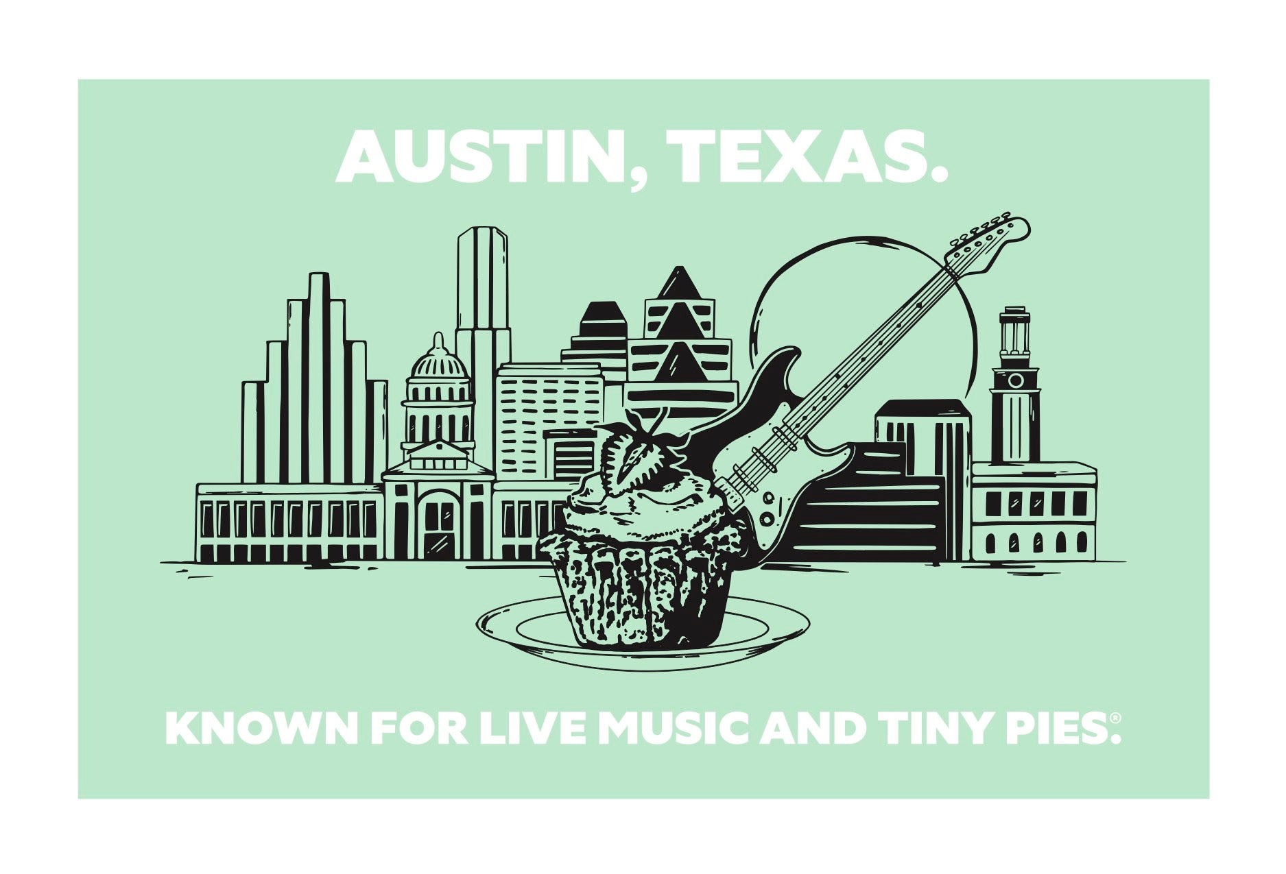 Austin, TX Live Music Postcard