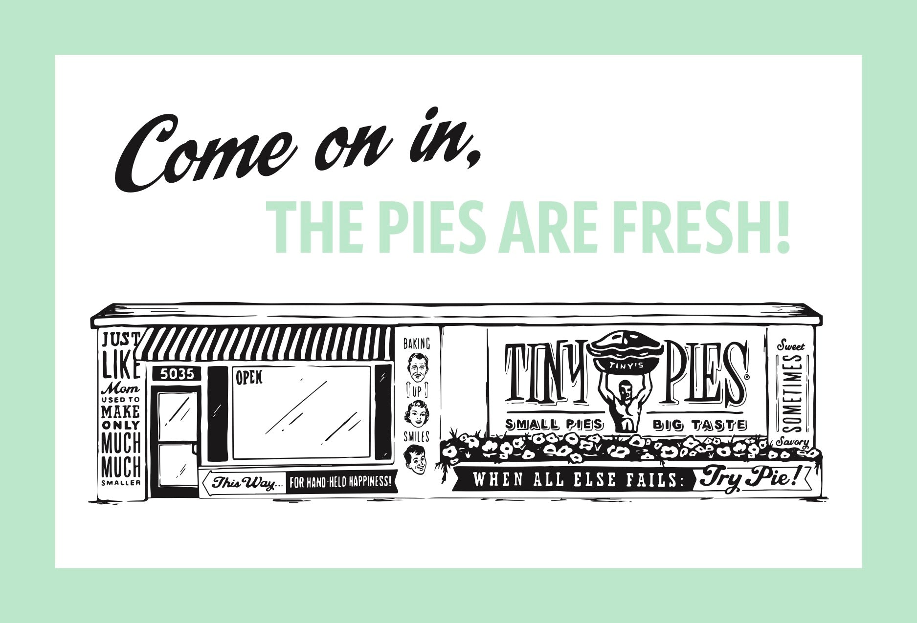 Tiny Pies Storefront Postcard