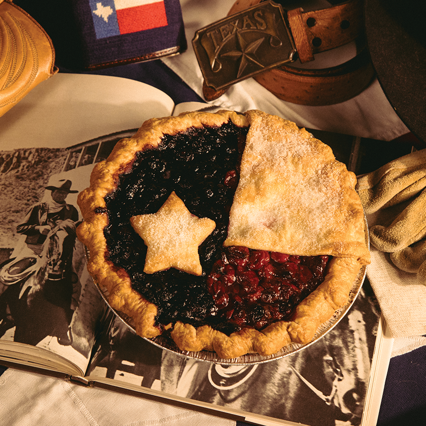 9" Texas Flag Pie